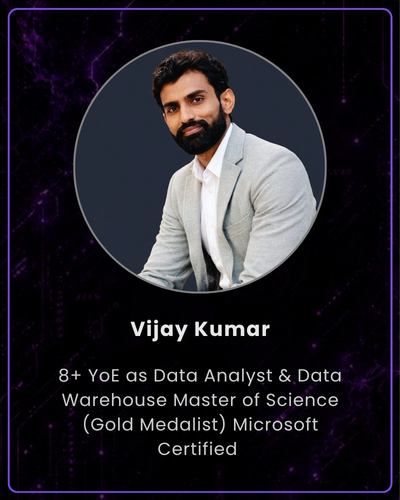 Vijay Kumar data analytics and business intelligence mentor